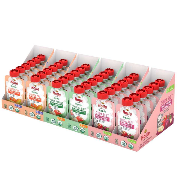 Fruit & Veggie Bundle: Carrot Cat, Power Parrot, Zebra Beet - Roar Baby Monitors